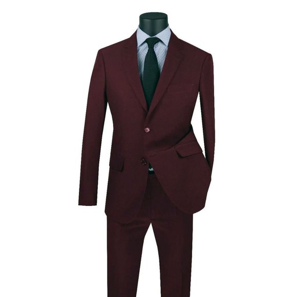 NWT Royal Diamond Men's 2pc. Suit-Burgundy - Picture 1 of 5